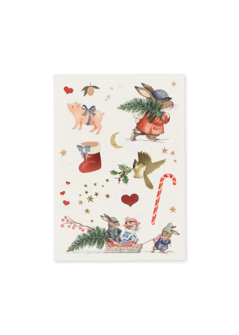 Konges Sløjd Kersttatoeages Plaktattoos Christmas Multi 30 Stuks