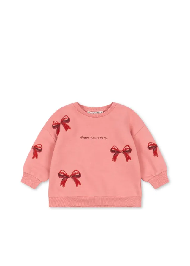Konges Sløjd Lou Bow Sweater strawberry ice biokatoen