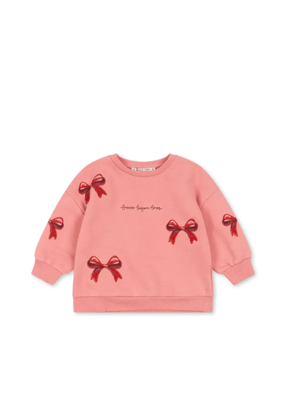 Konges Sløjd Lou Bow Sweater strawberry ice biokatoen