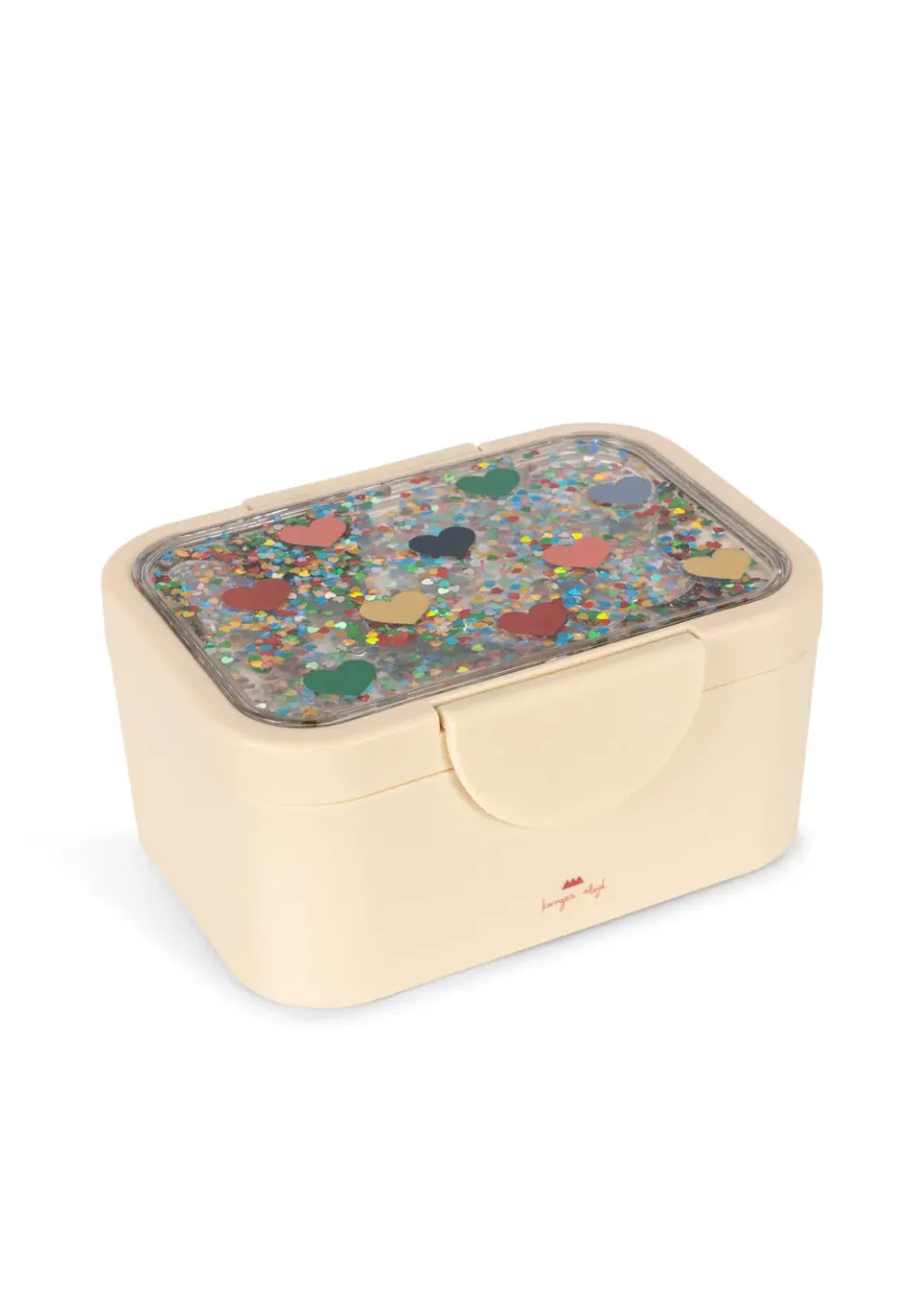 Konges Sløjd Glitter Lunchbox bon coeur coloré met vakje