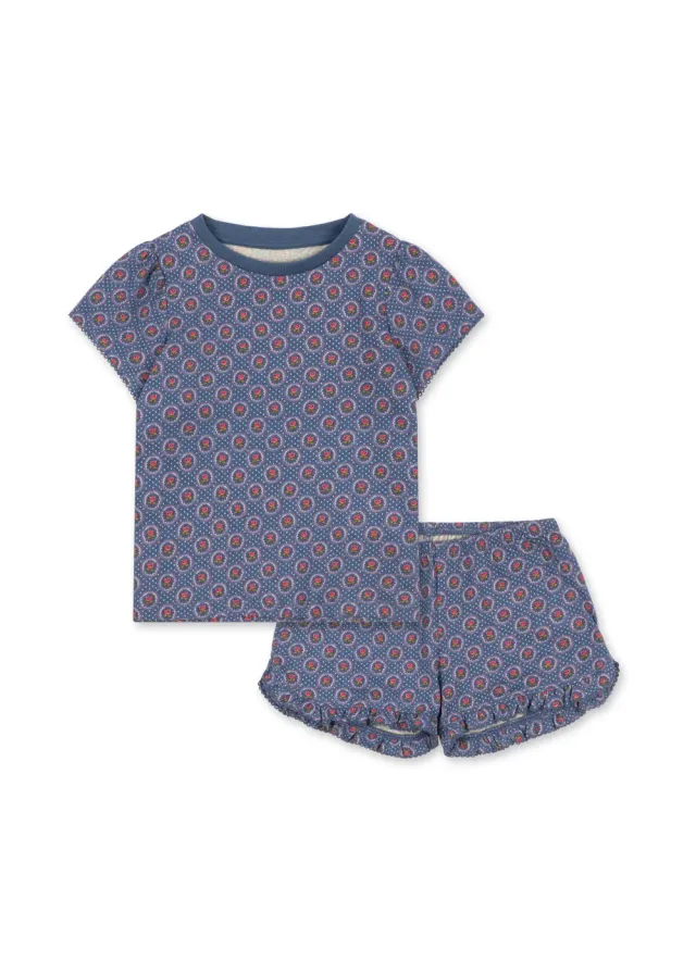 Konges Sløjd Famo Flounce setje mirage blue biokatoen