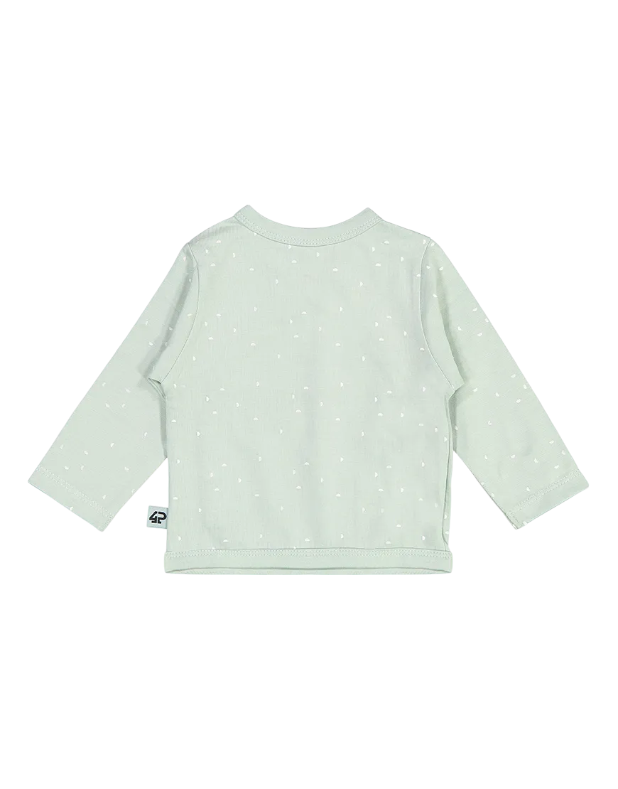 4PRESIDENT Hayden longsleeve grijs mint baby katoen