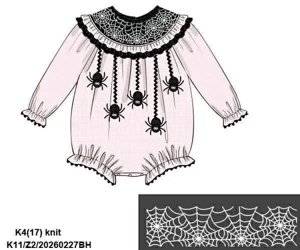 Busy Bee Smocks Itsy Bitsy Spider bubbleromper spinnetje