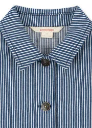 Konges Sløjd Luc Overshirt blue stripe biokatoen