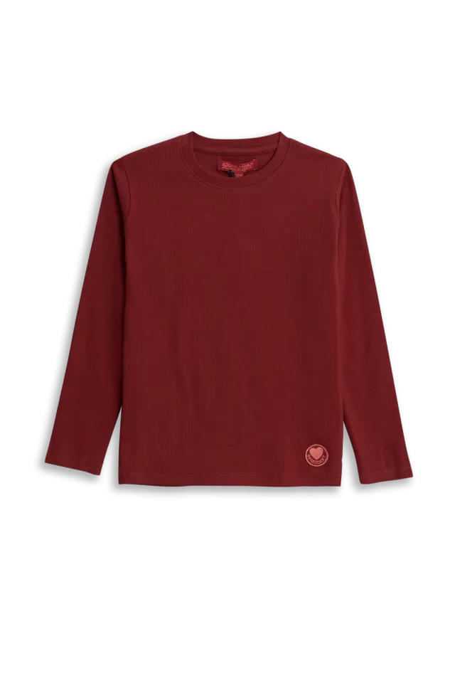 4PRESIDENT Imke longsleeve Sun-dried Tomato effen