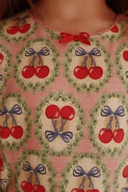 Konges Sløjd Drey jurk cherry bow biokatoen jersey