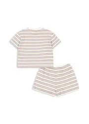 Konges Sløjd Famo Set kledingset pearl stripe biokatoen
