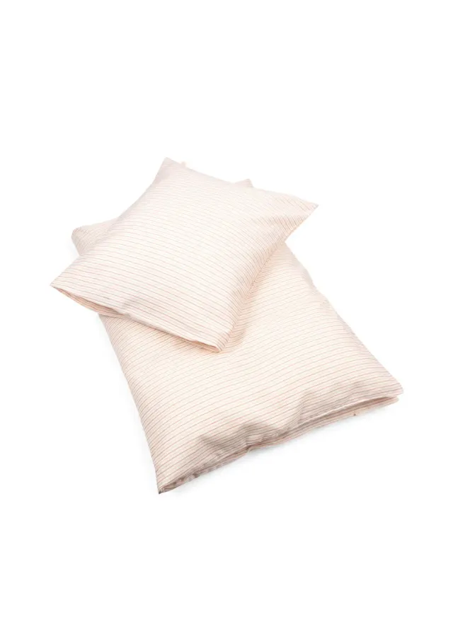 Konges Sløjd Baby Beddengoed 70x100 Stripie Petite Rose Bio