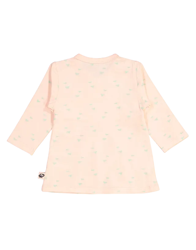 4President Julie Blush AOP shirt newborn katoen