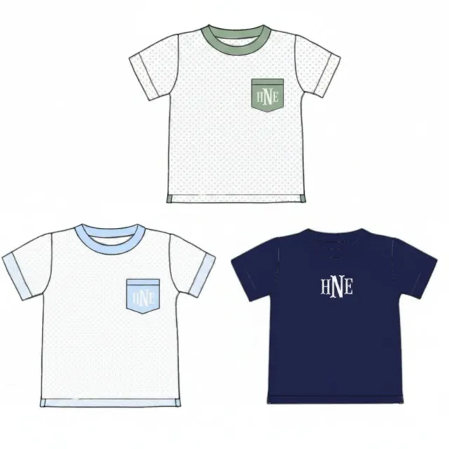 Busy Bee Smocks 3-pack shirt jongens stip HNE 18M