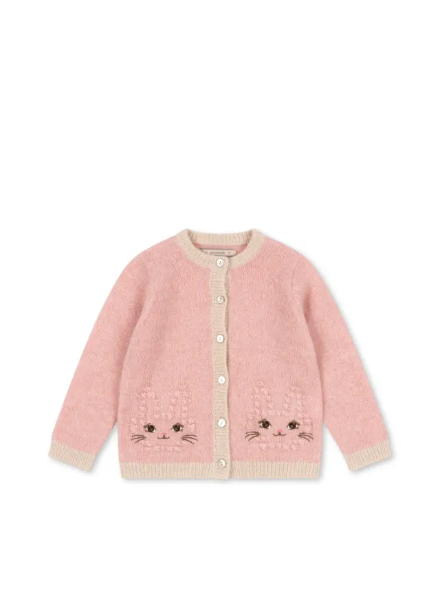 Konges Sløjd Kitty Cardigan Vest Silver Pink Alpaca