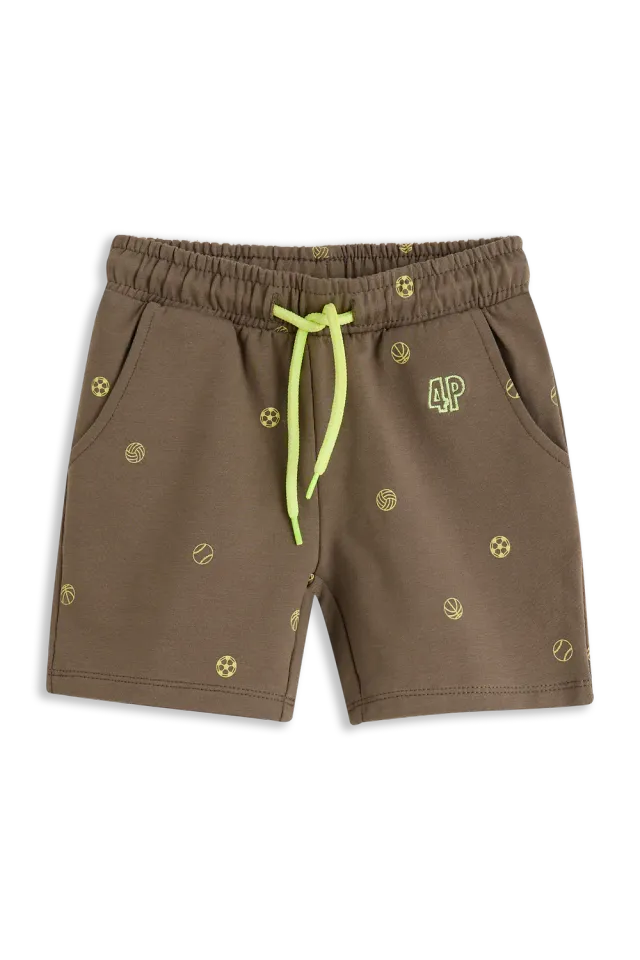 4PRESIDENT Danny Stone gray short jongens katoen