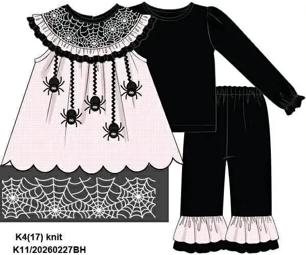 Busy Bee Smocks Itsy Bitsy Spider broekset meisjes 3-delig