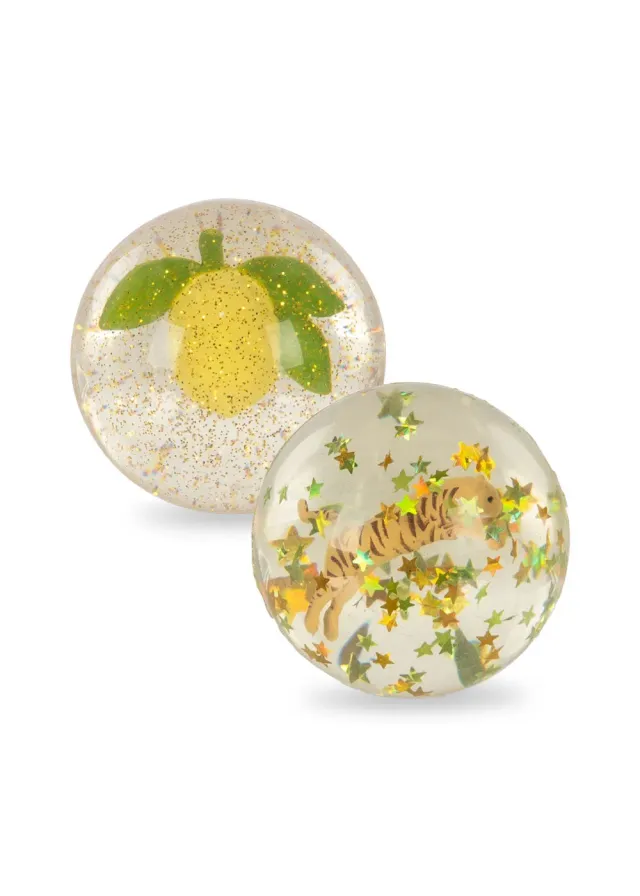 Konges Sløjd Stuiterbal Lemon Tiger met Glitter en 3D
