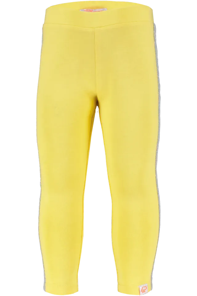 4President Lucia Light Yellow meisjeslegging glitter katoen
