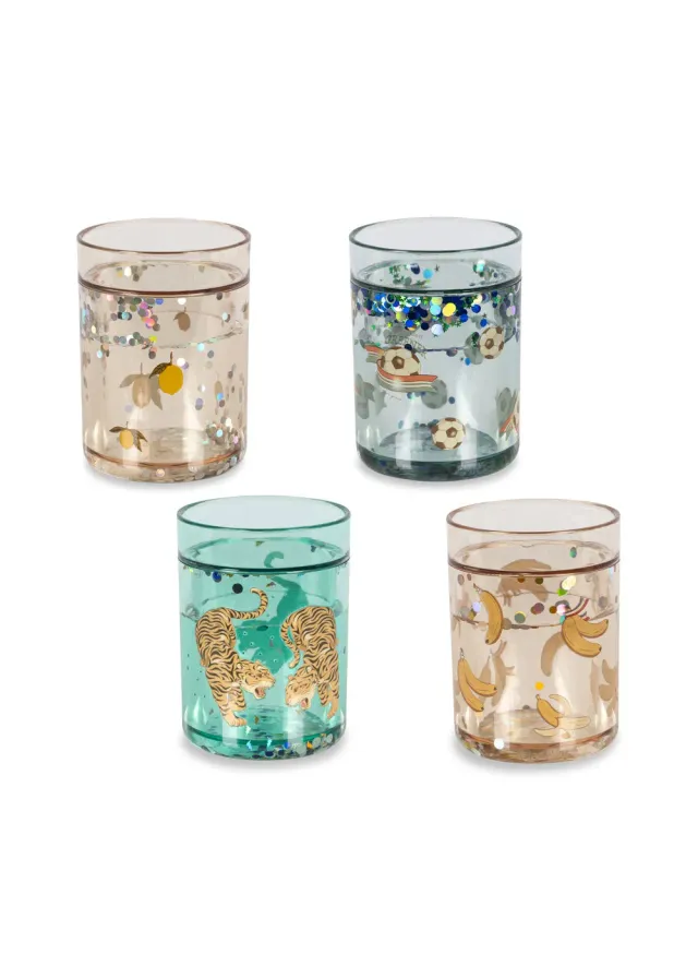 Konges Sløjd glitter bekers multi 4-pack 180 ml