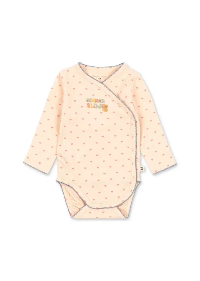 Konges Sløjd Basic Langarm Newborn romper teddy coeur biokatoen