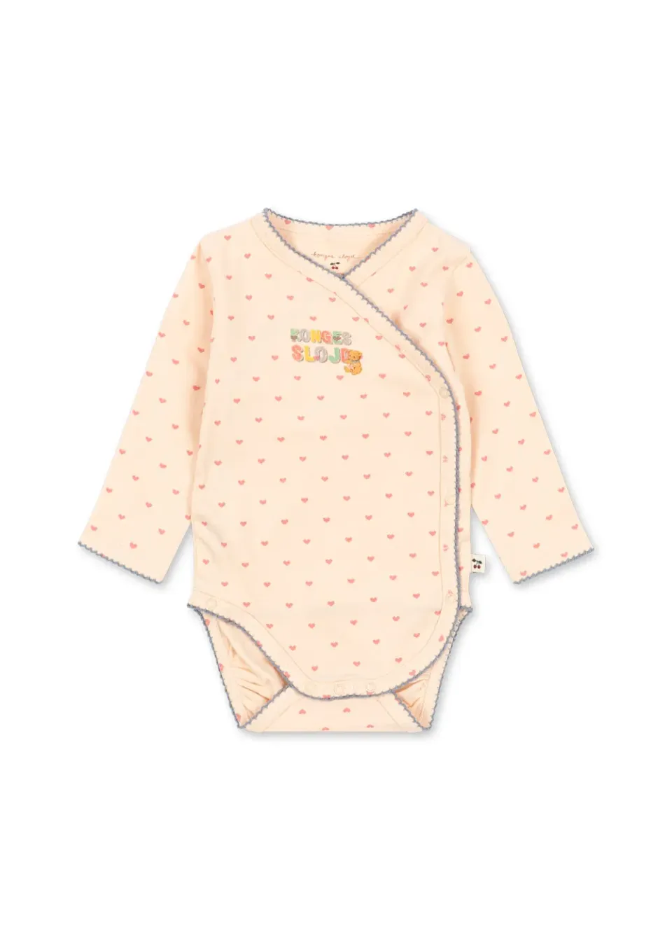 Konges Sløjd Basic Langarm Newborn romper teddy coeur biokatoen