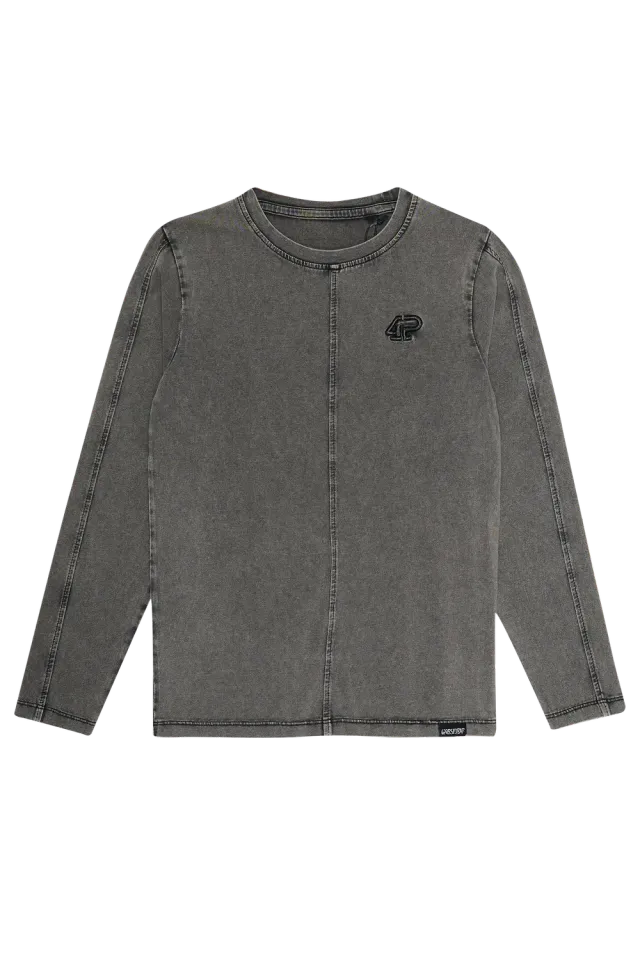 4President Noud longsleeve zwart backprint jongens