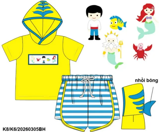 Busy Bee Smocks BBS Dress Up Boys Dinglehopper setje 3T smock