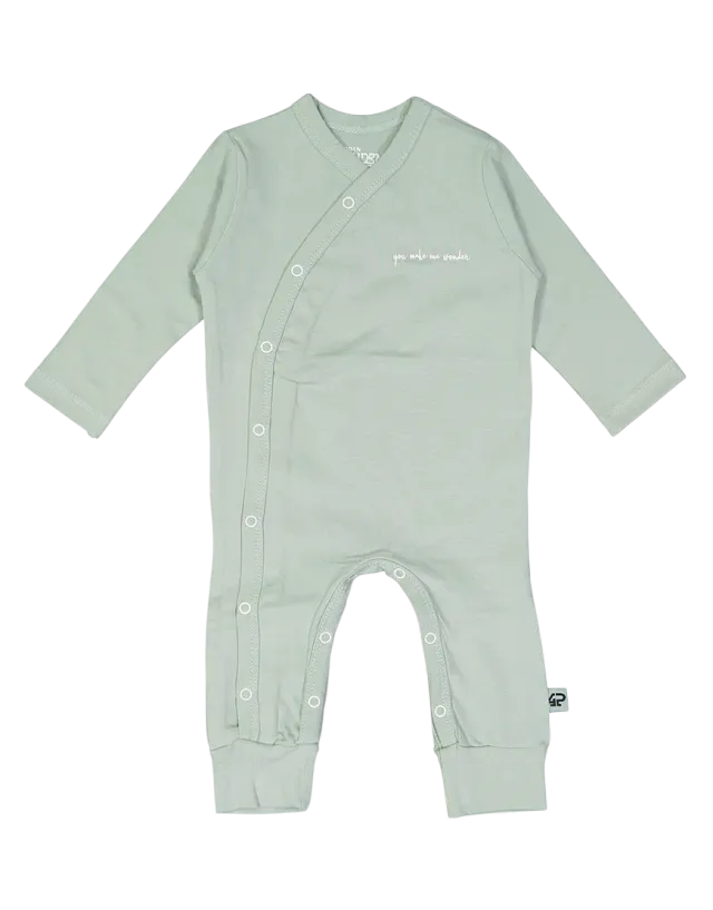 4PRESIDENT Billy Grey Mint romper katoen