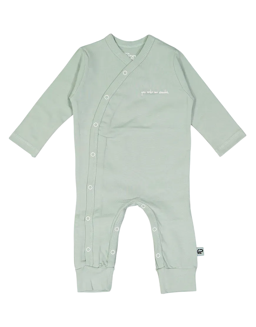 4PRESIDENT Billy Grey Mint romper katoen