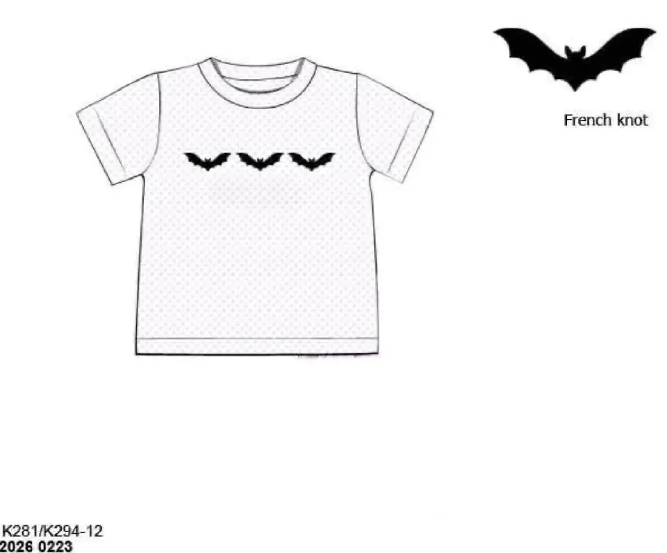 Busy Bee Smocks Bitty Dot Bats shirt jongens Halloween