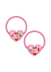 Konges Sløjd Vilma haarelastiekjes bow kitty 2-pack strik