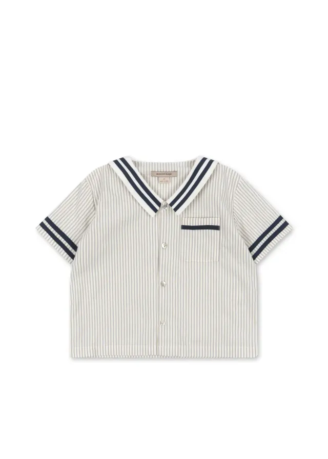 Konges Sløjd Allie matrozen overhemd bleu stripe biokatoen