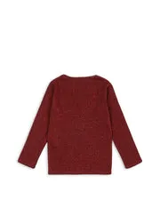 Konges Sløjd Roli blouse red dahlia rib met lurex