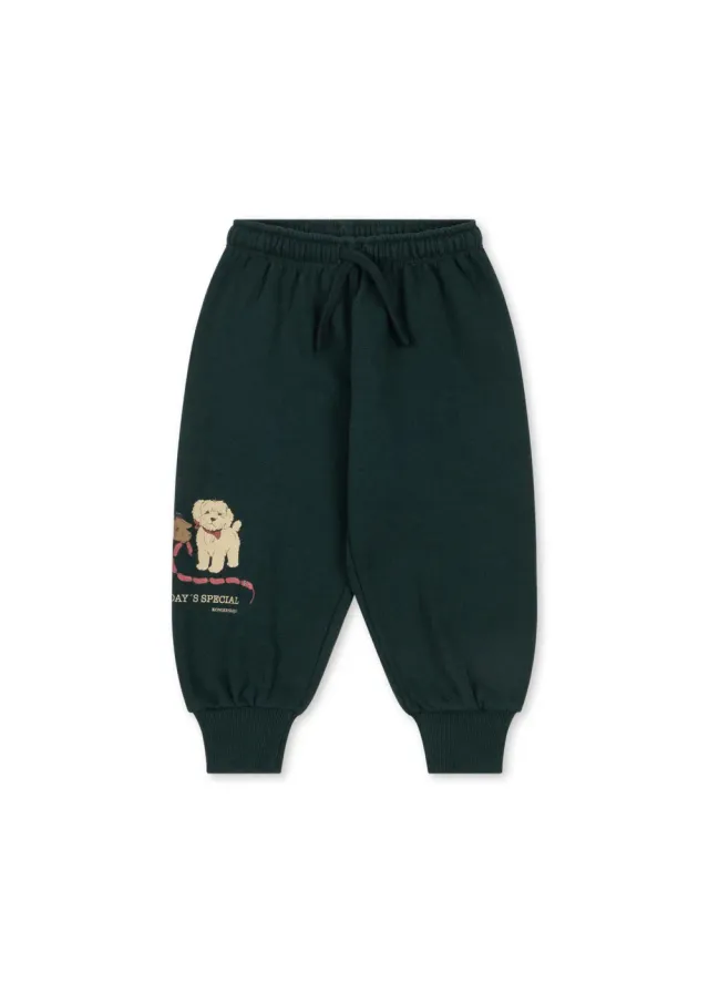 Konges Sløjd Doggy Sweatpants joggingbroek pine grove biokatoen