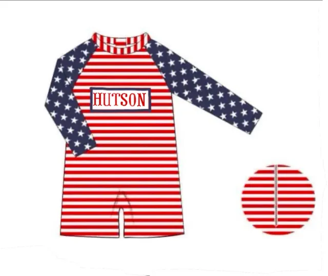 Busy Bee Smocks Star Spangled zwemshirt 12M Hutson UV