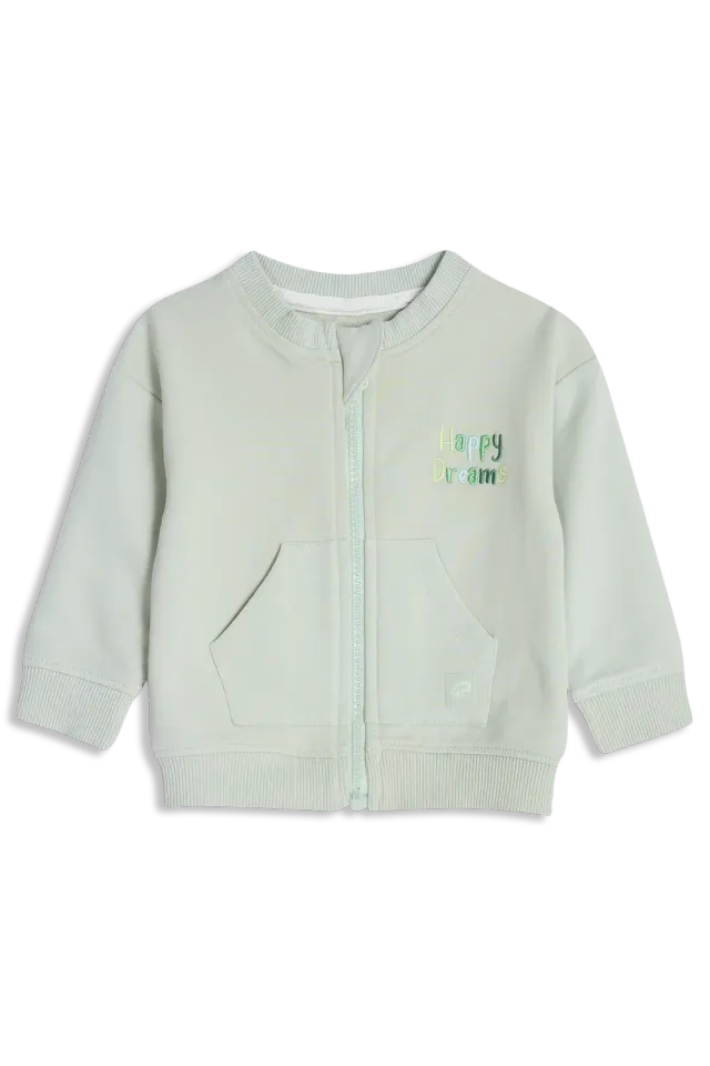 4PRESIDENT Yanick vest baby groen rits