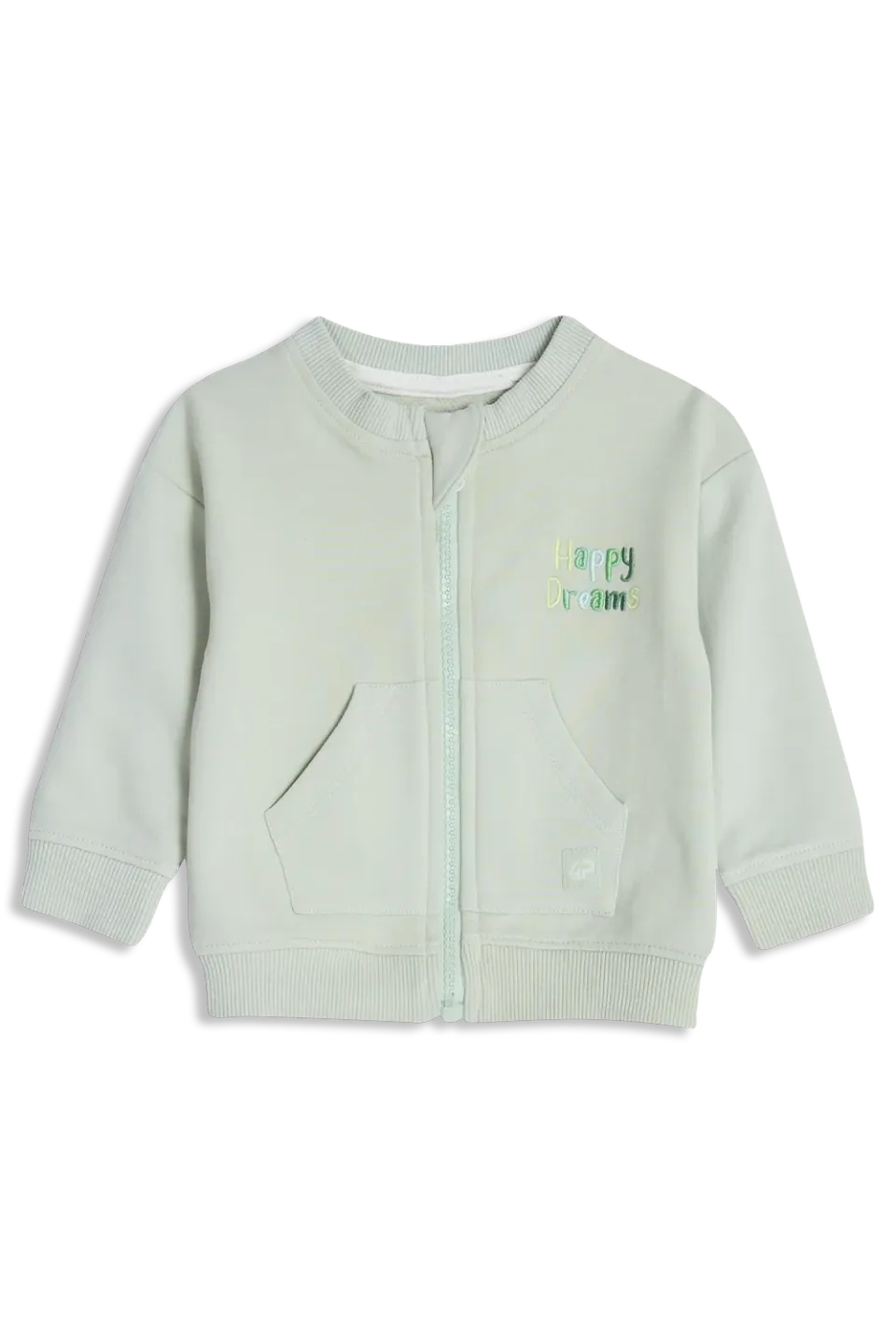 4PRESIDENT Yanick vest baby groen rits