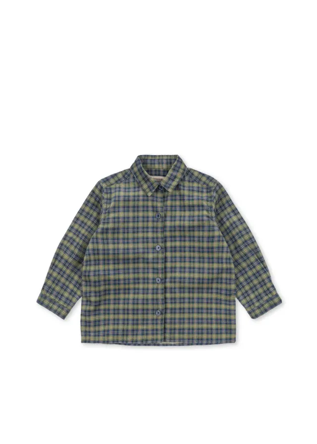 Konges Sløjd Cara overhemd laurel blue check corduroy