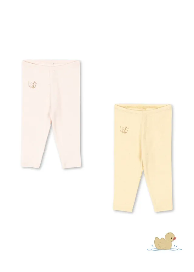 Konges Sløjd Perla broek 2-pack banana creole pink stretch