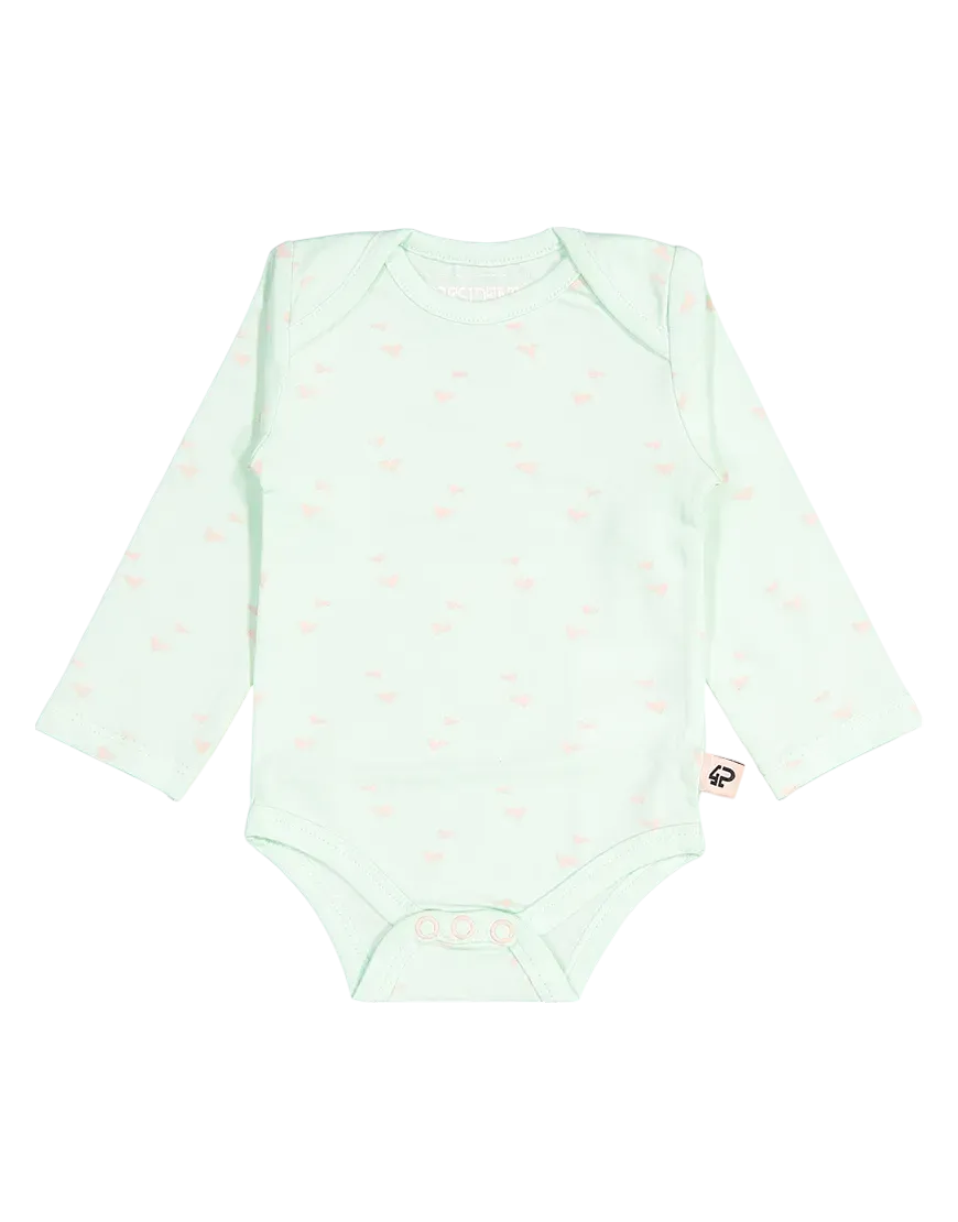 4President Skye Mint AOP romper baby mint katoen