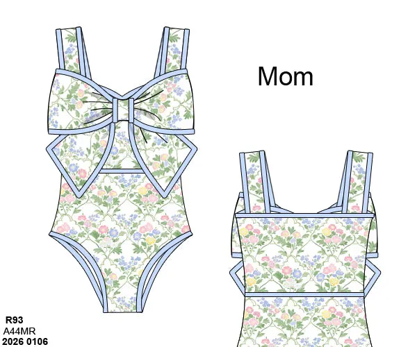 Busy Bee Smocks Mary-Keene Floral zwempak moeder kind