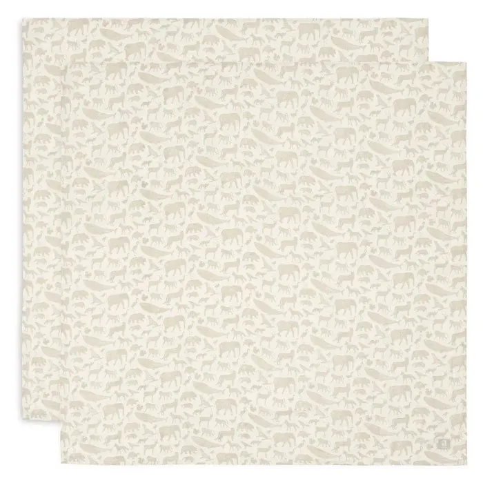 SODA FASHION Animals Nougat hydrofiele doek Large XL zacht