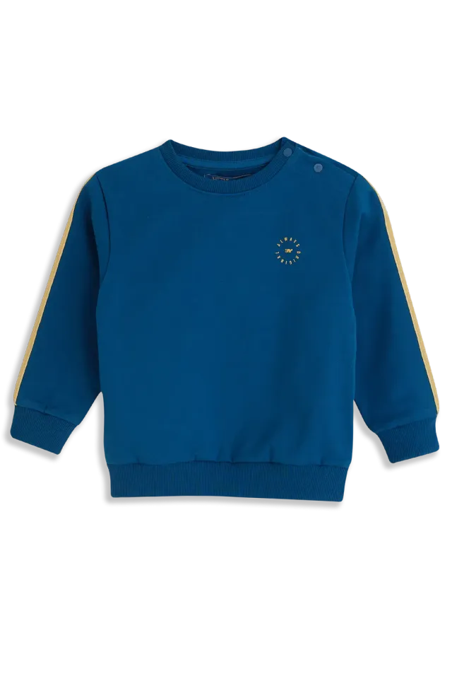 4President Gard sweater blauw katoen jongens