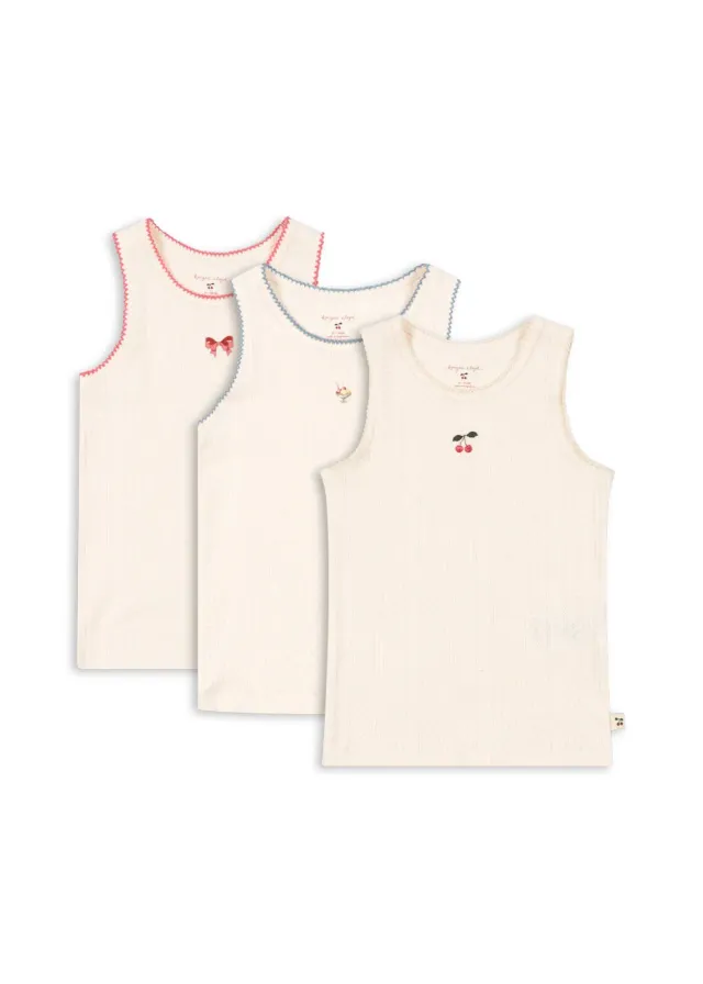Konges Sløjd Minna tanktops antique white 3-pack
