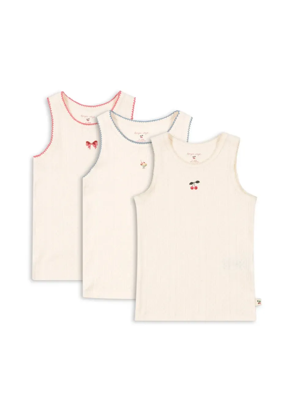 Konges Sløjd Minna tanktops antique white 3-pack