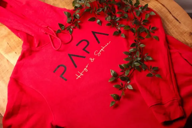 Een presentje Papa hoodie met naam Zwart M