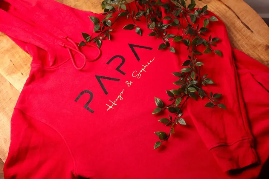 Een presentje Papa hoodie met naam Zwart M