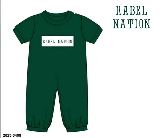 Busy Bee Smocks Rabel Nation romper groen 12M knit