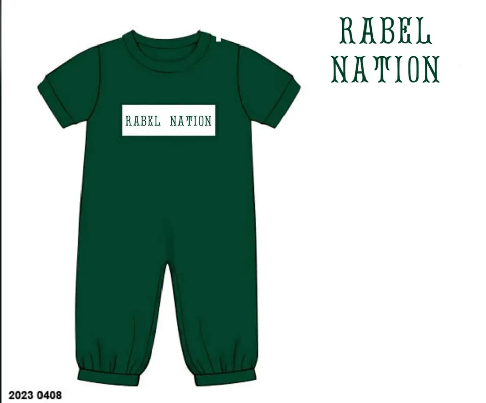 Busy Bee Smocks Rabel Nation romper groen 12M knit