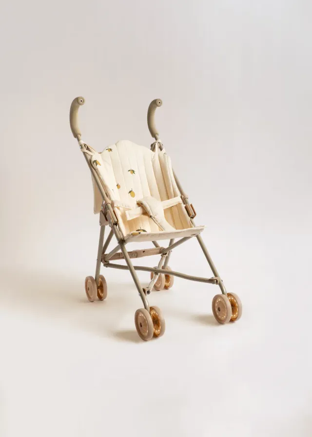 Konges Sløjd Doll Stroller poppenwagen lemon katoen