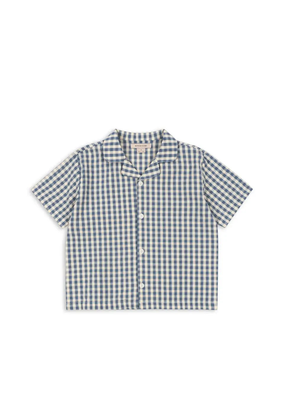Konges Sløjd Kim shirt captains blue check biokatoen