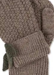 Konges Sløjd Fruity wanten bunny brown melange merino