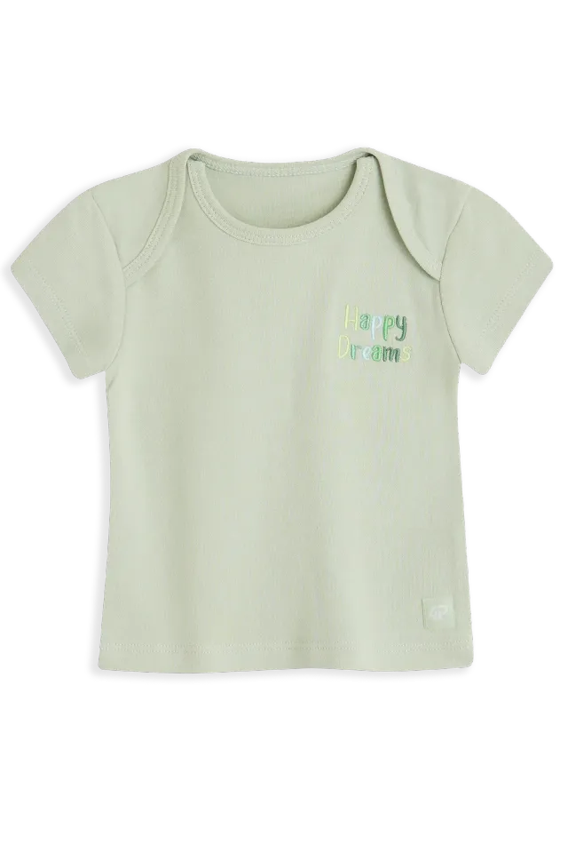 4PRESIDENT Yenthe T-shirt baby groen envelophals
